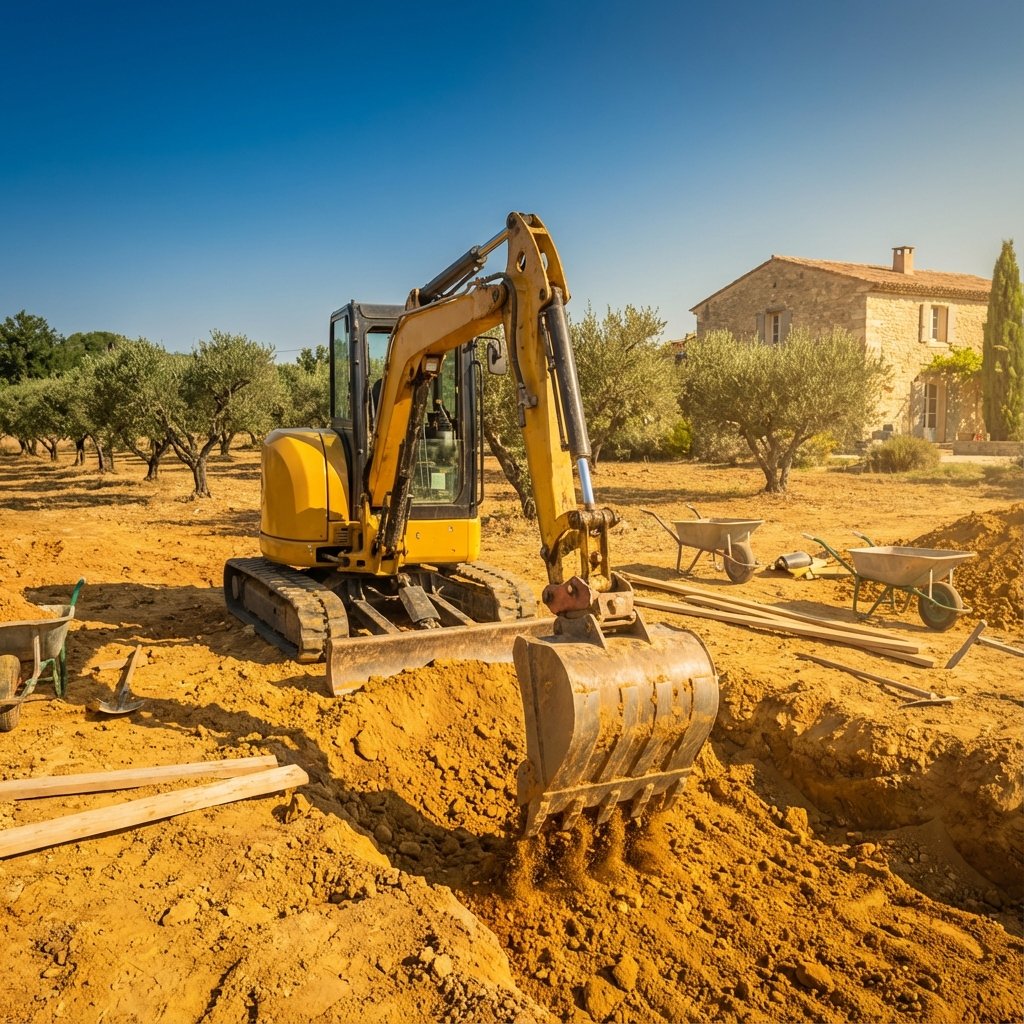 Terrassement piscine Provence